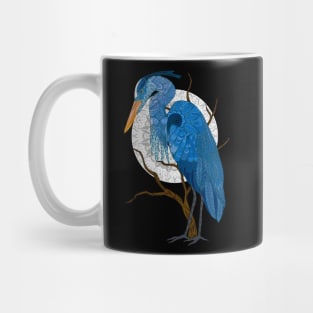 Egret moon Mug